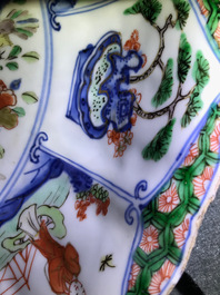 A Chinese famille verte &quot;Provinces&quot; dish with the arms of France, Kangxi/Yongzheng